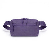 Zeeksack Crossbody Organizer (lilla) – skulderrem og forlomme med lynlås.