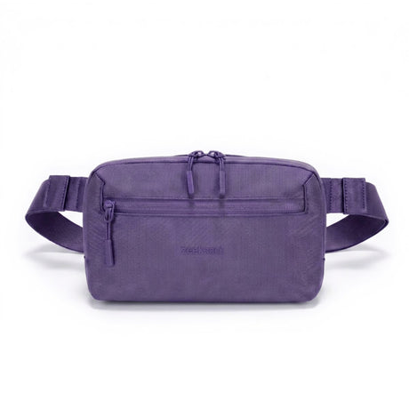 Zeeksack Crossbody Organizer (lilla) – skulderrem og forlomme med lynlås.
